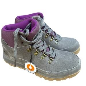 Northside Weatherproof Hiking Boots - Gray and Purple Lace Up New In Box